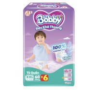 Bobby tã quần XXL60 + 6 miếng ( 15-25kg )