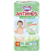 Tã quần Bobby Antimos Xua Muỗi (size XL, 48+4 miếng)