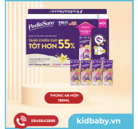 Thùng 48 hộp sữa pha sẵn Abbott PediaSure hương vani 180 ml (1 - 10 tuổi)