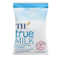Bịch sữa tươi tiệt trùng TH true MILK ít đường 220ml