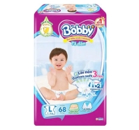 Tã dán Bobby size L 68 miếng (9 - 14 kg)