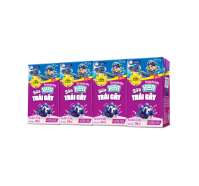Lốc 4 hộp Sữa trái cây Kun hương nho 110ml