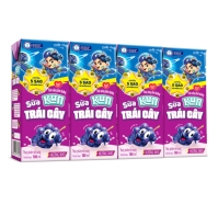 Lốc 4 hộp Sữa trái cây Kun hương nho 180ml