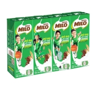 Lốc 4 hộp thức uống lúa mạch Nestlé Milo có đường 180ml