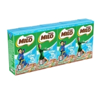 Lốc 4 hộp thức uống lúa mạch Nestlé Milo ít đường 110ml