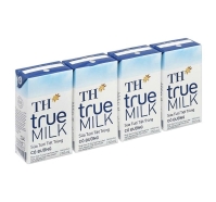 Lốc 4 hộp sữa tươi tiệt trùng TH true MILK có đường 110ml