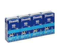 Lốc 4 hộp sữa tươi tiệt trùng Vinamilk ít đường 110ml