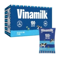 Thùng 48 bịch sữa tươi tiệt trùng Vinamilk ít đường 220 ml
