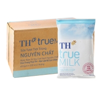 Thùng 48 bịch sữa tươi tiệt trùng TH true MILK không đường 220 ml