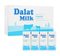 Thùng 48 hộp sữa tươi tiệt trùng Dalat Milk ít đường 180ml